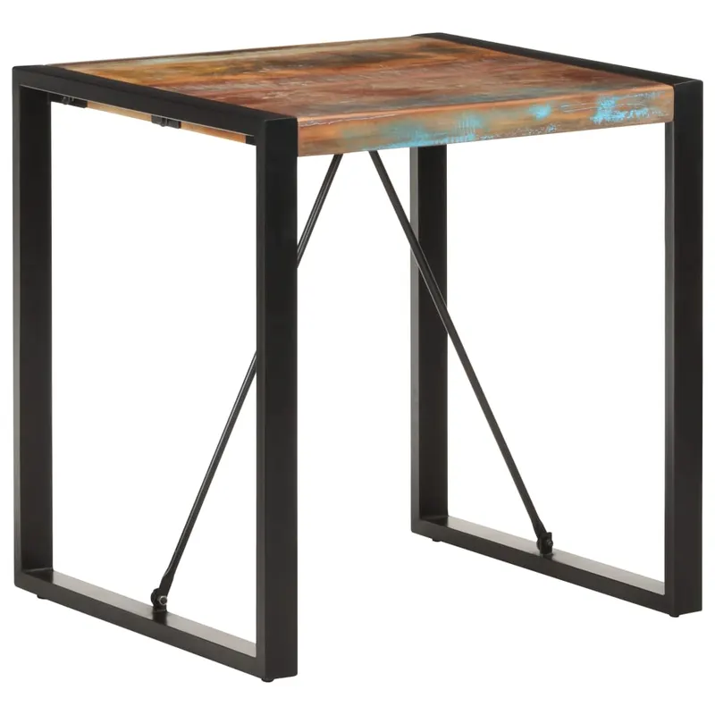 masa de bucatarie, 70 x 70 x 75 cm, lemn masiv reciclat
