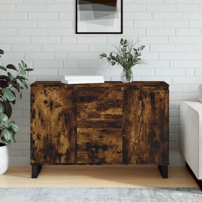 servanta, stejar fumuriu, 104x35x70 cm, lemn prelucrat