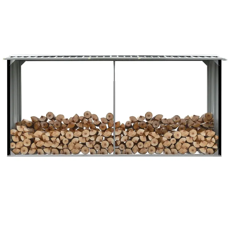 sopron depozitare lemne antracit, 330x92x153 cm otel galvanizat