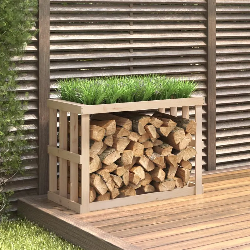 suport busteni de exterior, 108x52x74 cm, lemn masiv pin