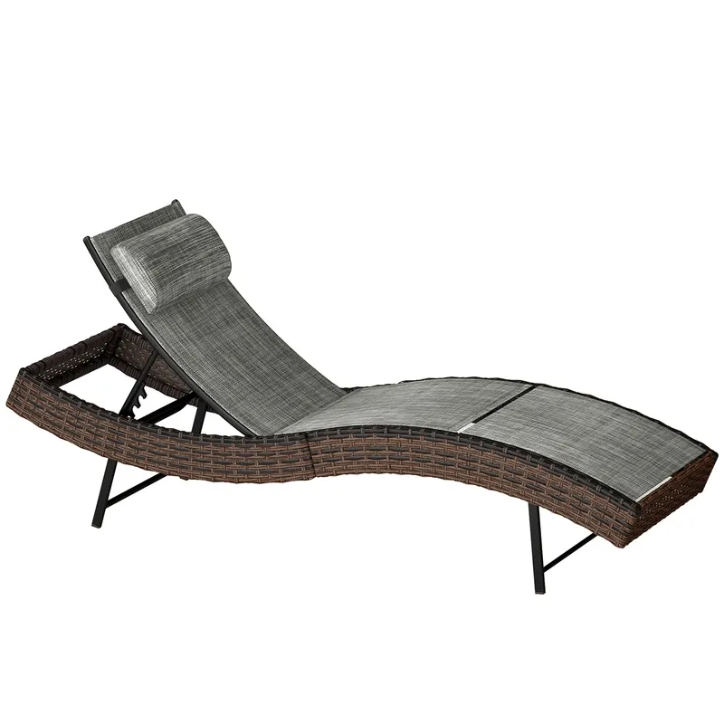 Outsunny chaise longue curbat