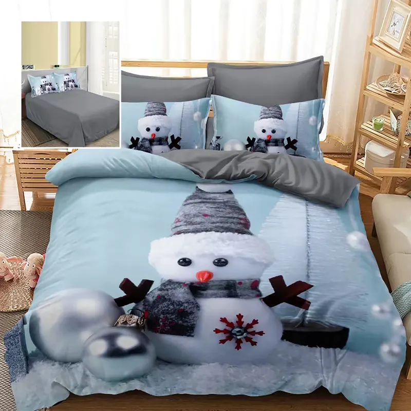 Lenjerie pat finet 3d 6 piese craciun f-xmas63