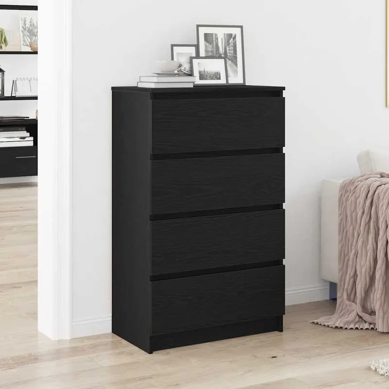 bufeta stejar negru 60x35x98,5 cm lemn prelucrat