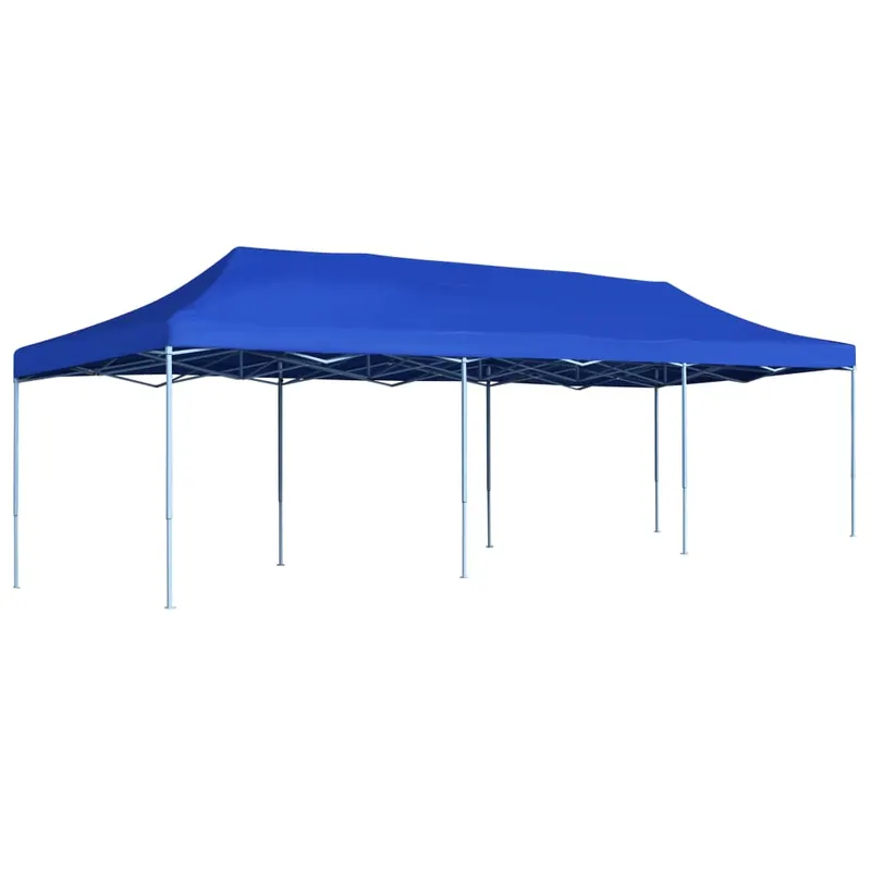 cort de petrecere pliabil, albastru, 3 x 9 m