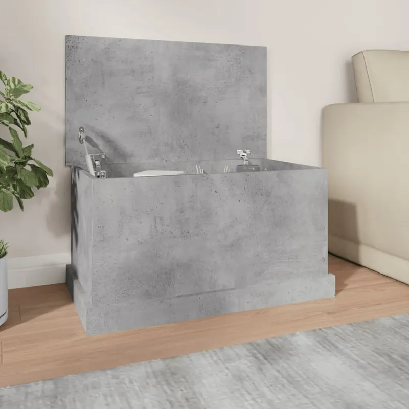cutie de depozitare, gri beton, 70x40x38 cm, lemn prelucrat