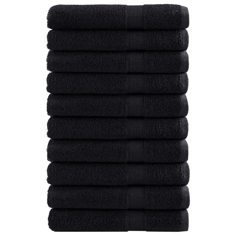 prosoape premium solund 10 buc. negru 100x200 cm 600 gsm