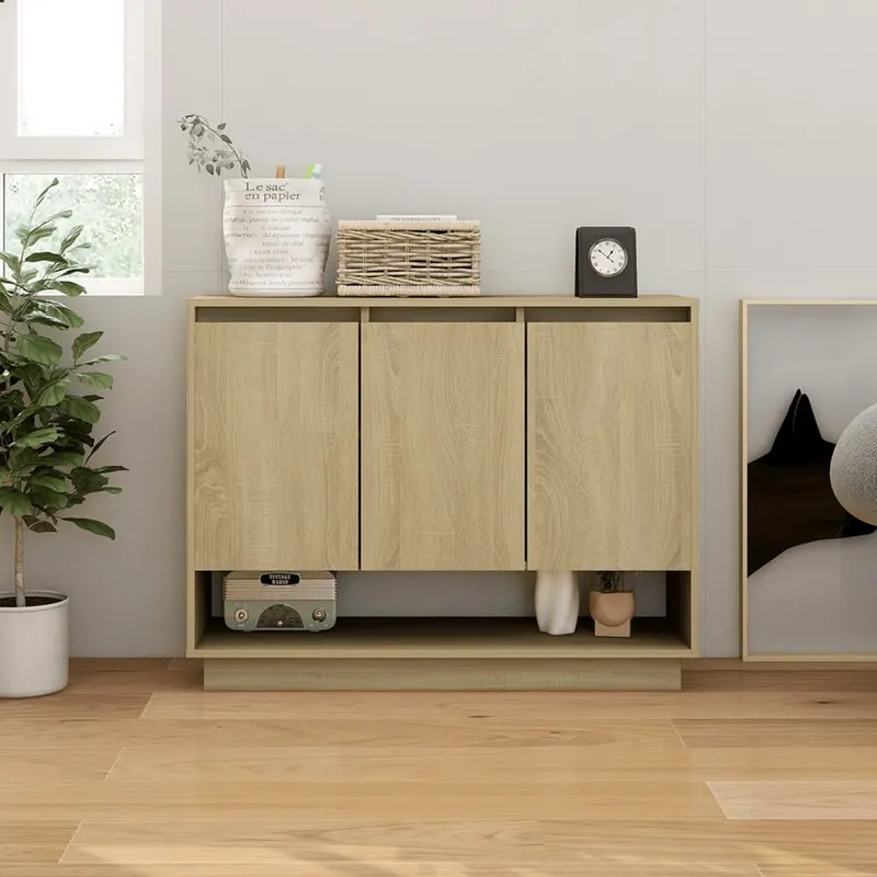 servanta, stejar sonoma, 97x31x75 cm, pal