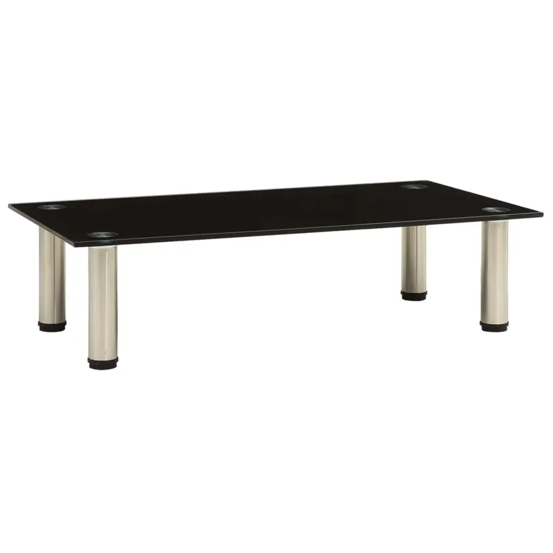 suport tv, negru, 60 x 35 x 17 cm, sticla securizata