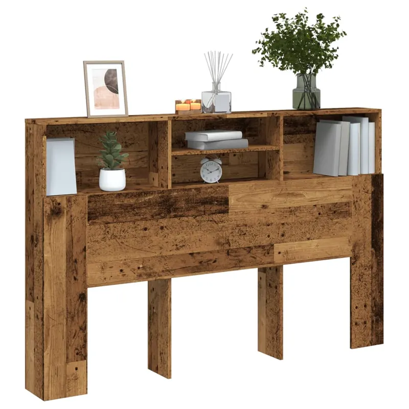 tablie pat cu dulap, lemn vechi 160x19x103,5 cm lemn prelucrat