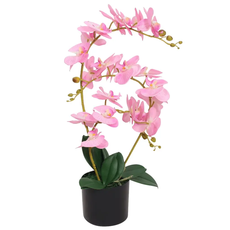planta artificiala orhidee cu ghiveci, 65 cm, roz