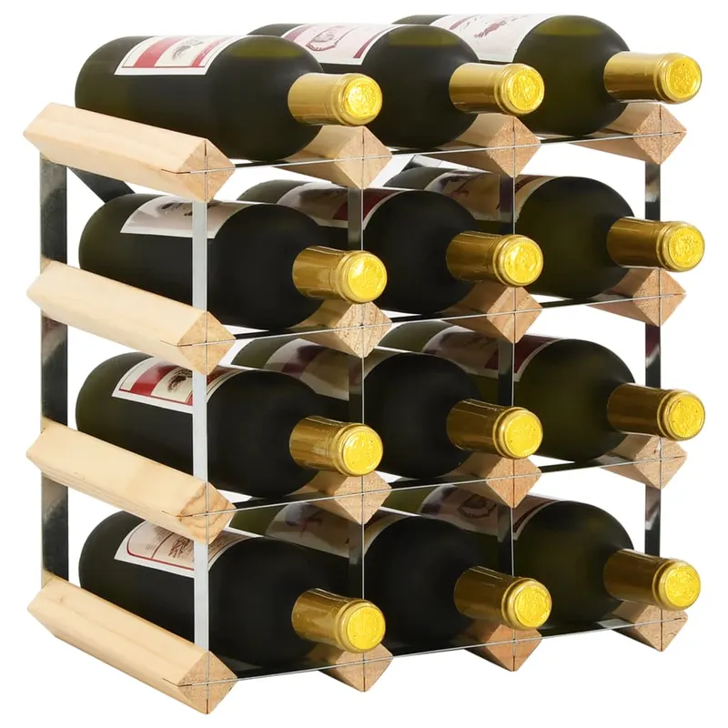 suport sticle de vin pentru 12 sticle, lemn masiv de pin