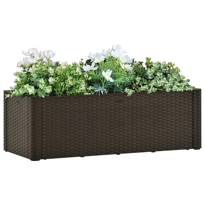 strat inaltat gradina sistem automat udare cafeniu 100x43x33 cm
