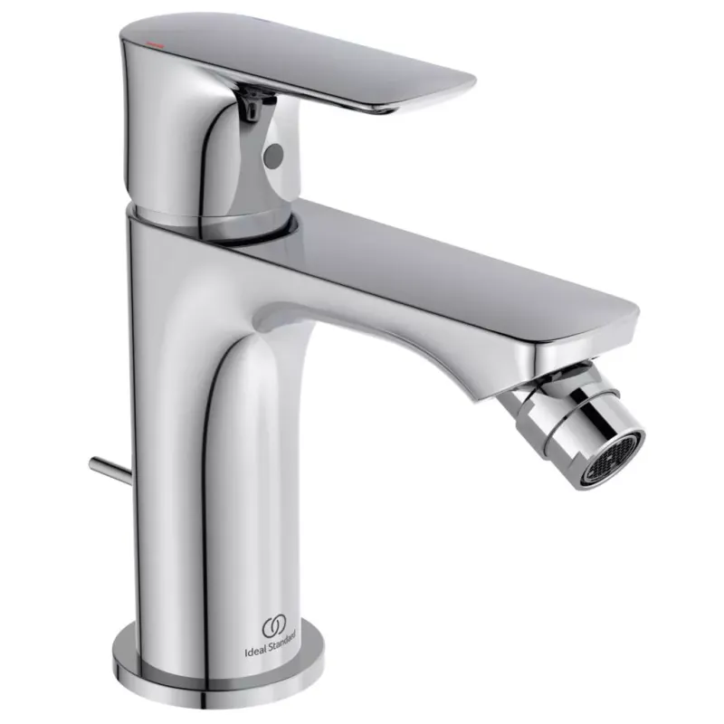 Baterie bideu Ideal Standard Connect Air A7030, 3 8 , marimea M, monocomanda, aerator cu bila, cartus ceramic, pop-up metalic, crom