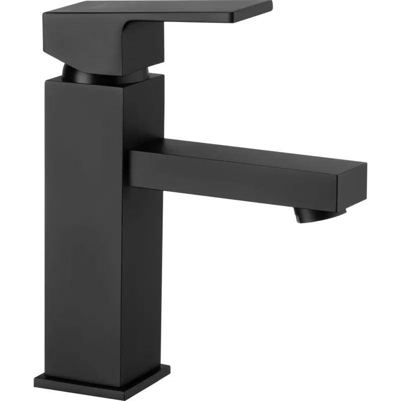 Baterie lavoar Deante Anemon cu ventil click-clack inclus, negru mat
