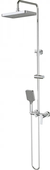 Set de dus cu baterie termostatata crom, palarie, 3 functii, Deante Neo Loco