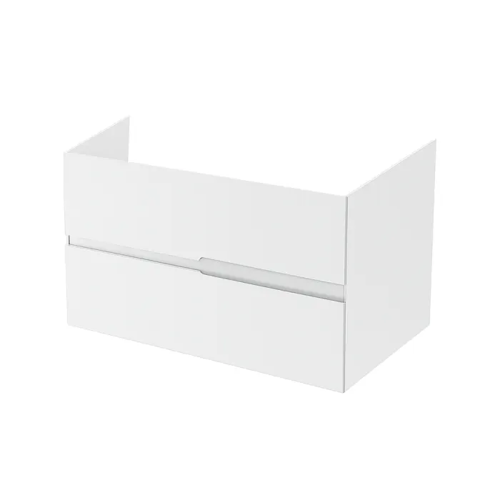 Mobilier pentru lavoar pe blat 100 cm, alb lucios, Fluminia Toledo
