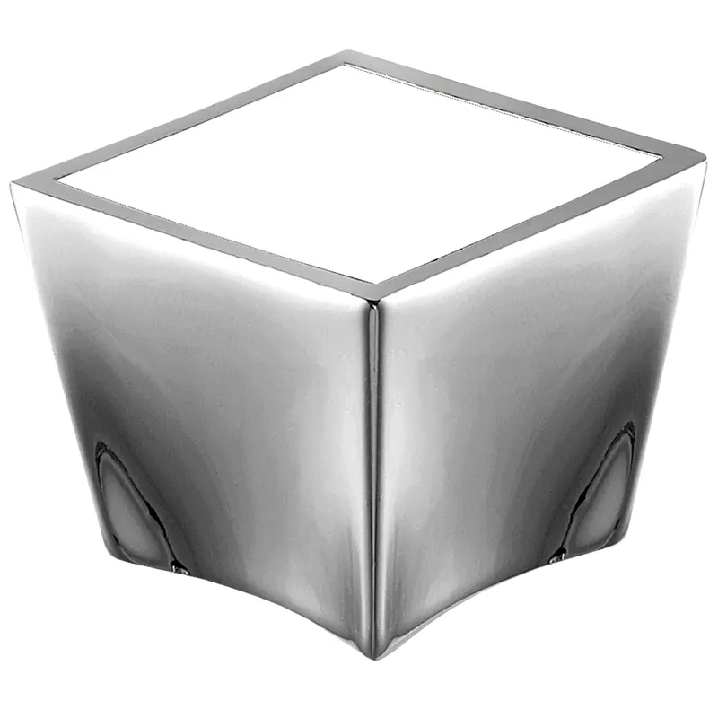 Buton cu insertie Arma BR 172, metal, 25 x 30 mm, crom - alb