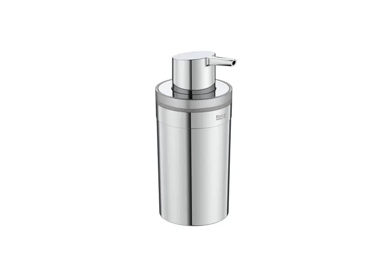 Dozator baie Roca A817893C00, 167 mm, 88 mm, 160 volum ml, pe blat, interior zona montaj, plastic, metal, Crom
