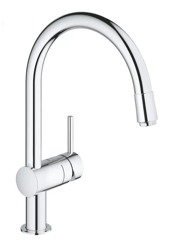 Baterie de bucatarie Grohe 32918000, 1 bar, 360 mm, 215 mm, 1 orificii instalare, 2 sprayuri, 160 unghi pivotare, Crom