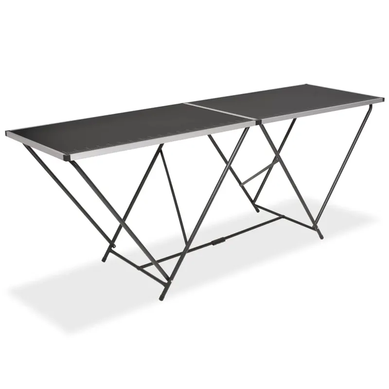 masa de lipire pliabila, 200 x 60 x 78 cm, mdf si aluminiu