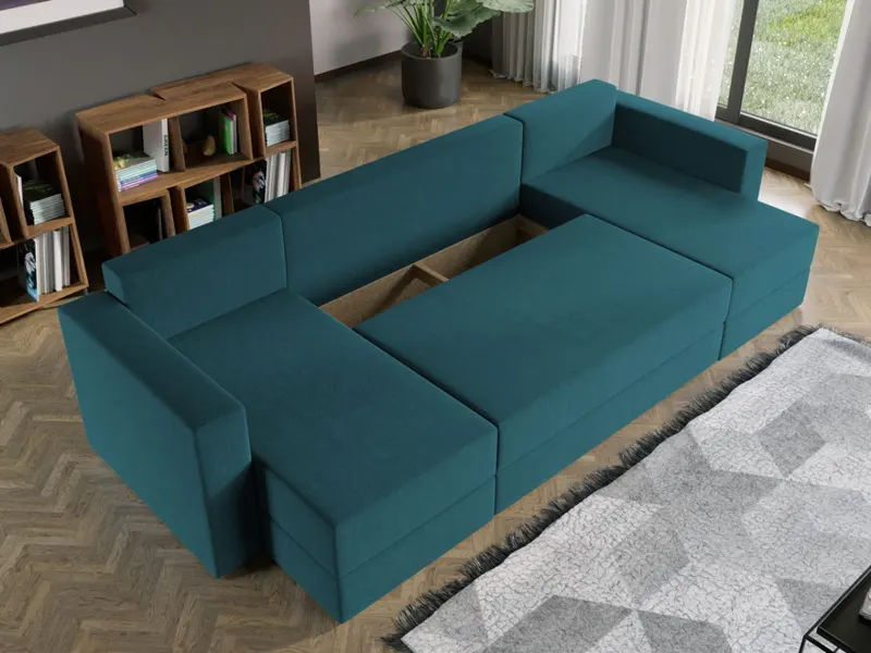Coltar U Extensibil cu lada Alfa turcoaz — imaginea 3