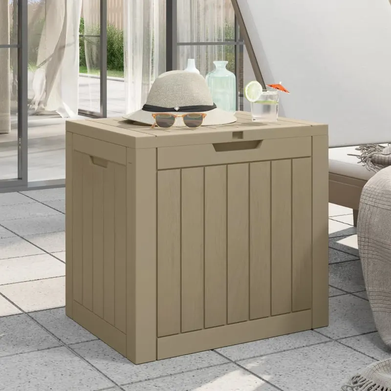 lada depozitare de gradina, gri, 55,5x43x53 cm, polipropilena