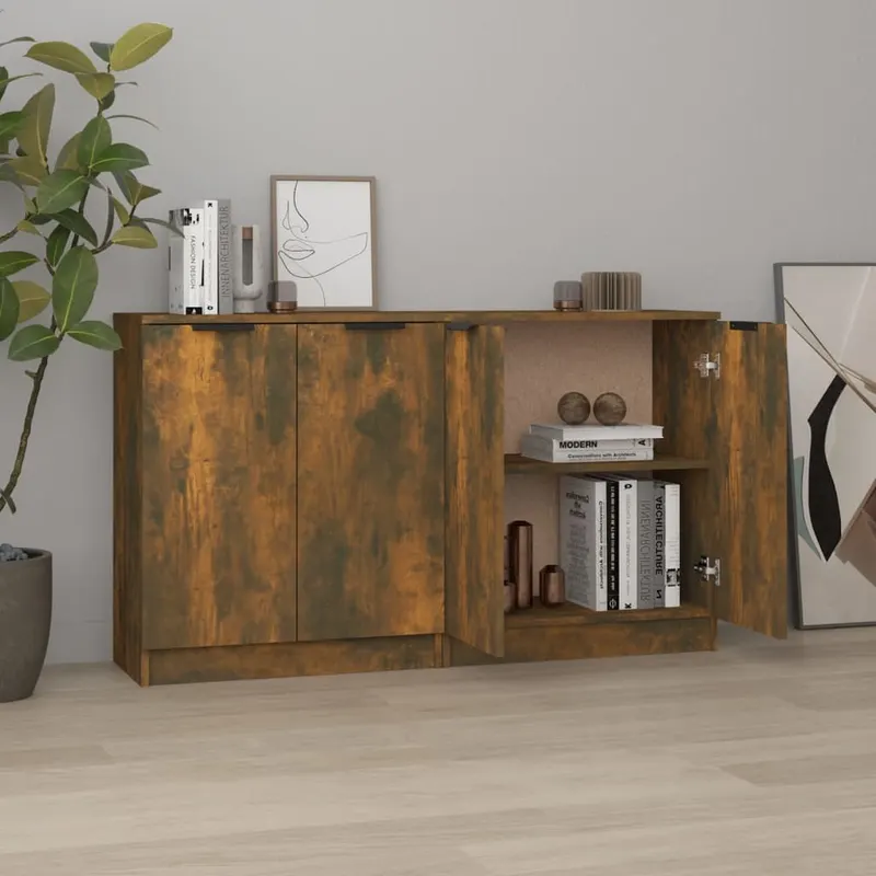 servanta, stejar fumuriu, 60x30x70 cm, lemn prelucrat