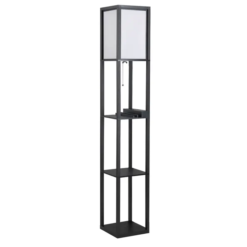Lampa de podea HOMCOM, 26x26x160cm, alba | RO