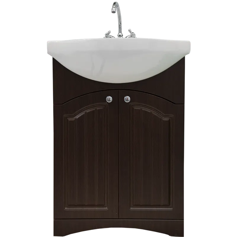 Baza cu lavoar Sanitop Rixos, MFD-PAL, wenge, 58 x 31 x 81 cm