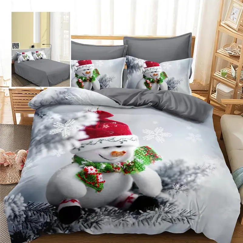 Lenjerie pat finet 3d 6 piese craciun f-xmas62