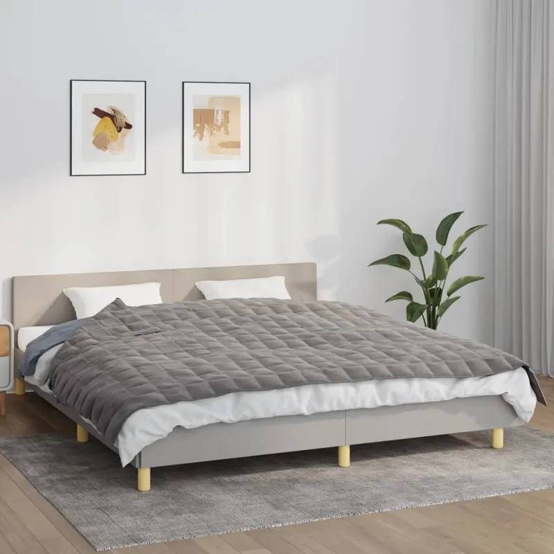 patura cu greutati, gri, 155x220 cm, 11 kg, material textil