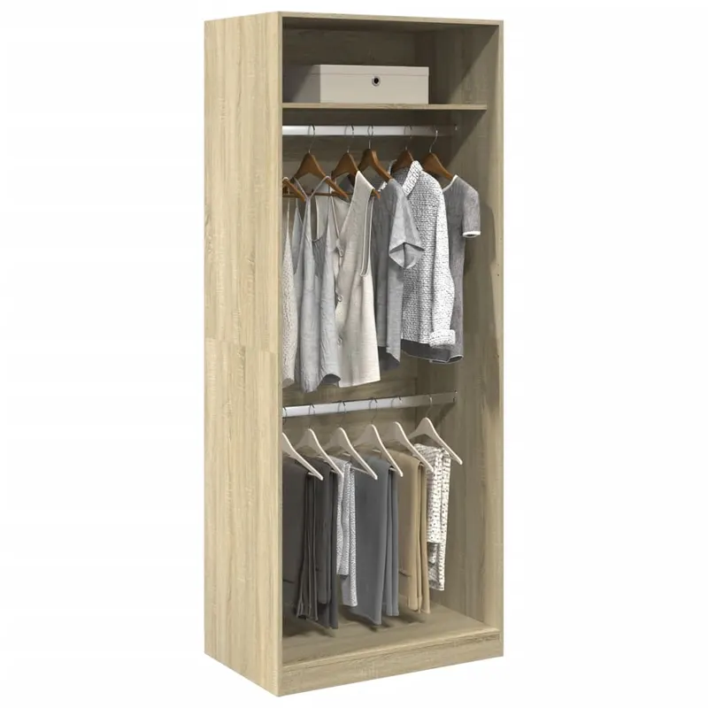 sifonier, stejar sonoma, 80x50x200 cm, lemn prelucrat