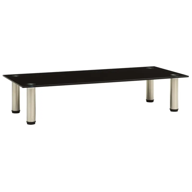 suport tv, negru, 80 x 35 x 17 cm, sticla securizata