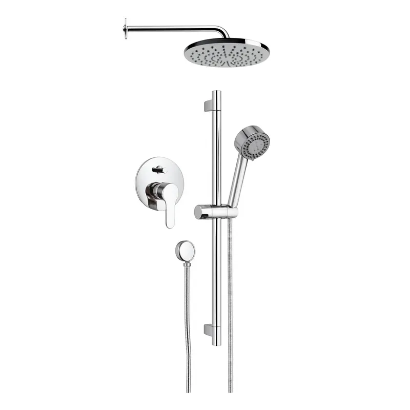 Set de dus incastrat Remer Winner W09S01EC20, sistem cu 7 componente, para cu 3 functii, alama, cromat, 20cm