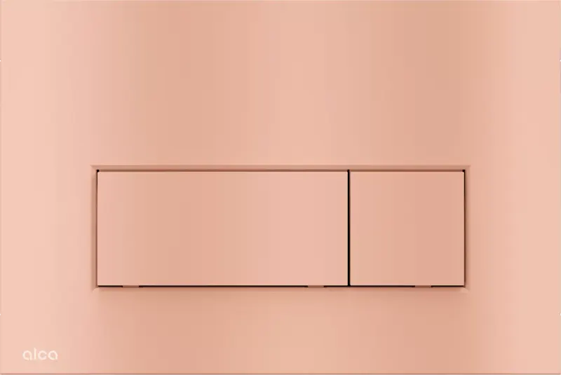 Clapeta WC AlcaDrain Thin, dubla, orizontala, 247 x 165 mm, plastic, mat, cupru, M57-RG-M