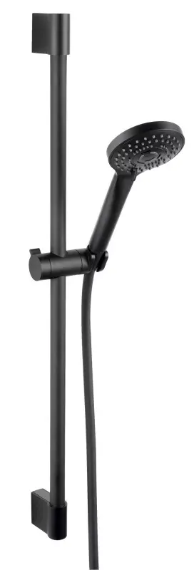 Coloana de dus Fdesign Inula FD3-104-22, 1 2 , 720 mm, 3 pulverizari, 1.5 m, anti-calcar, mat, negru