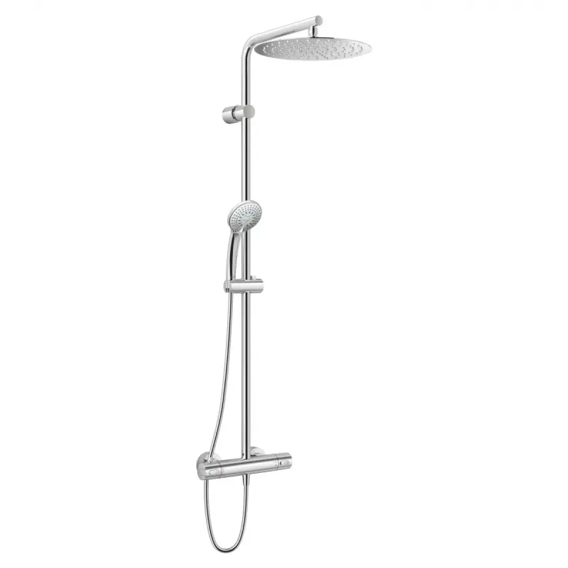 Sistem de dus Ideal Standard IdealRain Luxe A6246AA, 1 2 , aparent, termostat, 300 mm,1 pulverizare, anti-calcar, crom