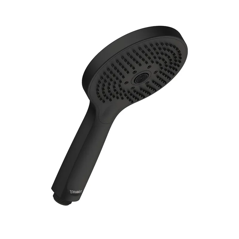 Para de dus Duravit UV0652017046, dus, diametru 120 mm, 3 functii, montaj universal, racord 1 2 , negru