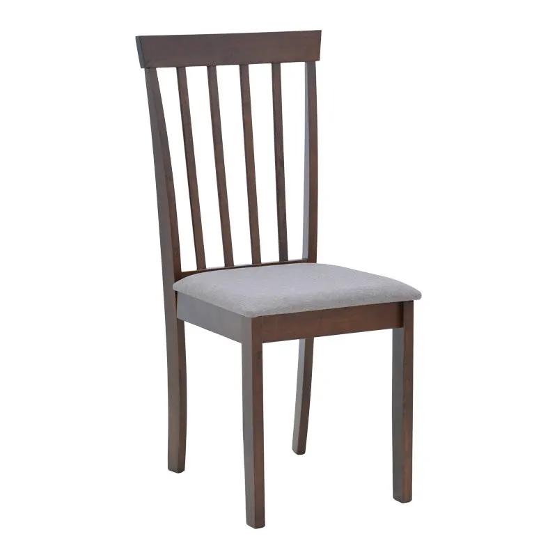 Scaun din lemn Houston, rubberwood, finisaj, Alb - Nuc, 40x49x94 cm - Nuc