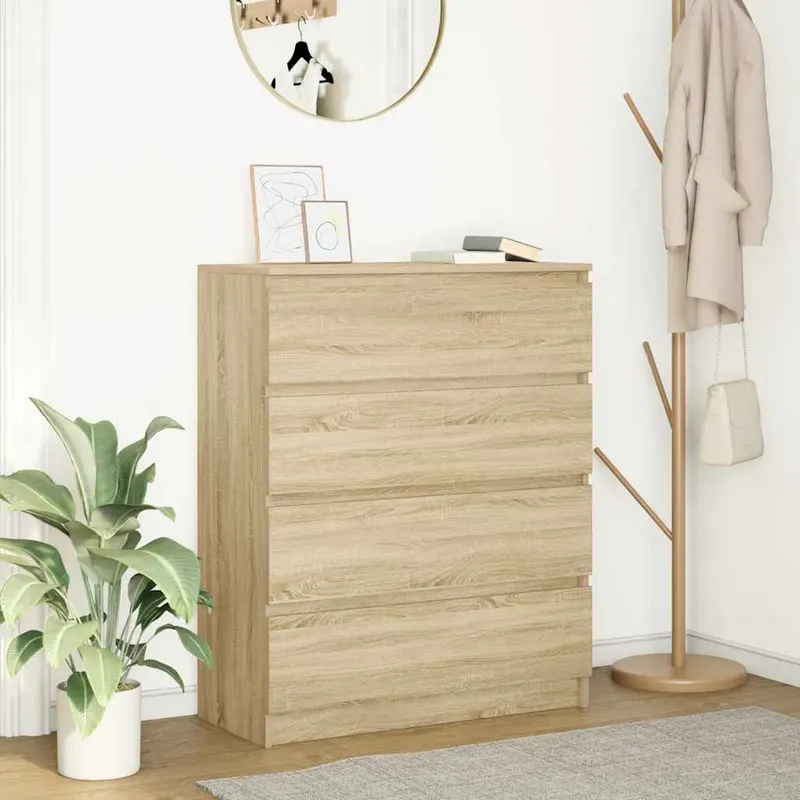 bufeta stejar sonoma 80x35x99 cm lemn prelucrat
