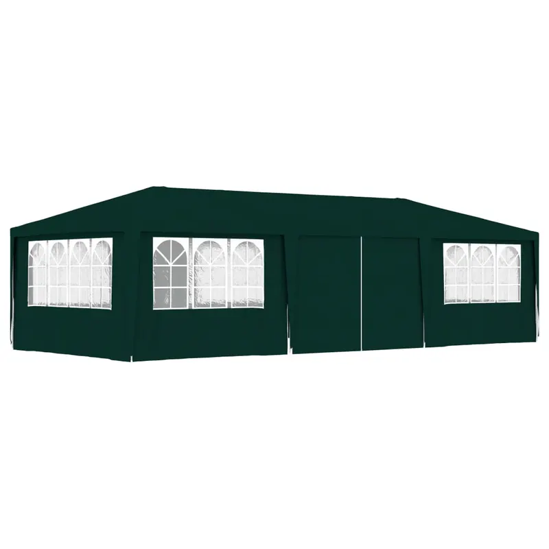 cort de petrecere profesional pereti laterali verde 4x9m 90g/m2