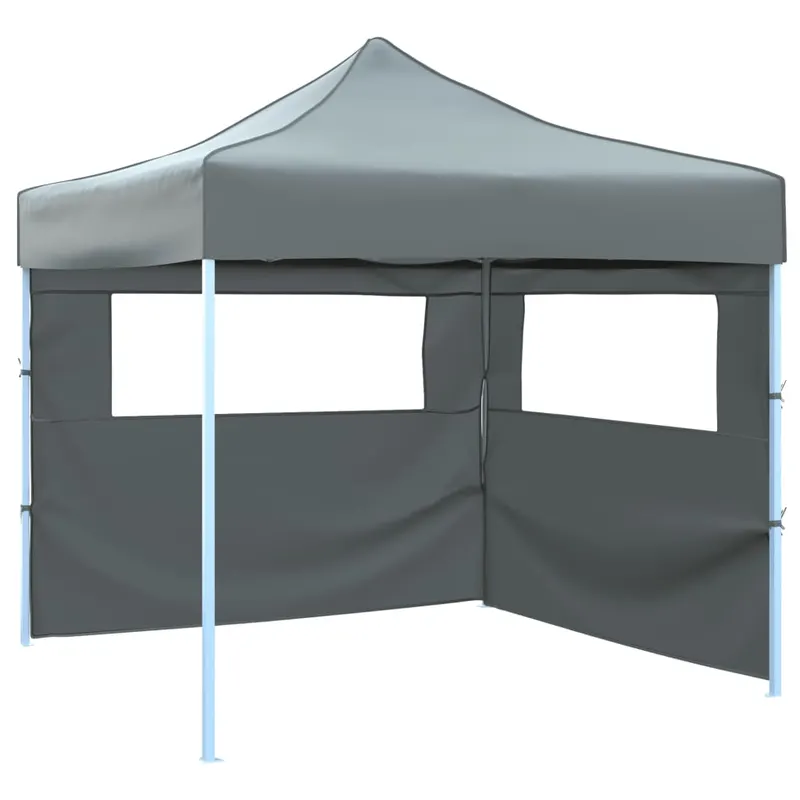 cort de petrecere pliabil, 2 pereti laterali, antracit, 3 x 3 m