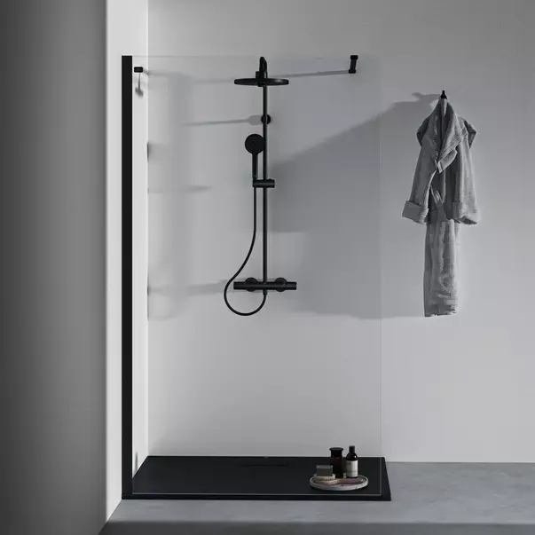Perete lateral 120 cm negru mat Ideal Standard Connect 2