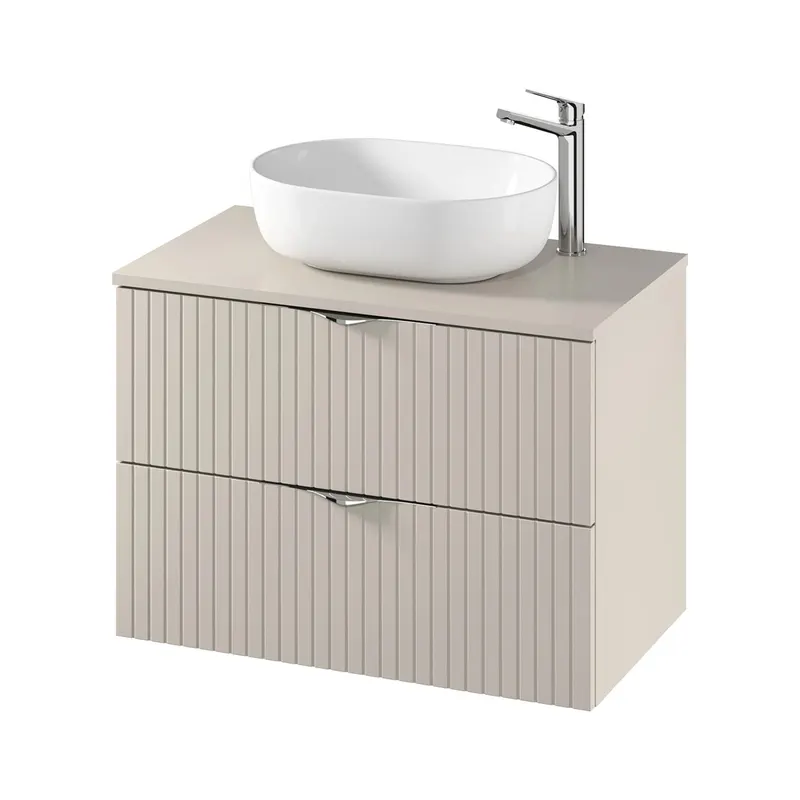 Dulap baie suspendat 80 cm pentru lavoar, casmir mat, MDF, Cersanit Tirso