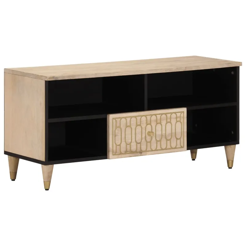 comoda tv, 100x33x46 cm, lemn masiv de mango