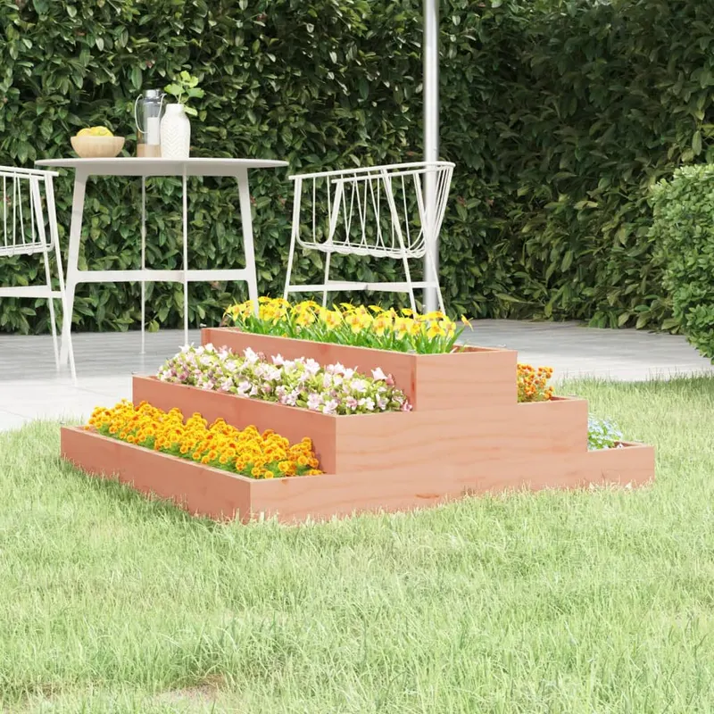 jardiniera, 80x80x27 cm, lemn masiv douglas