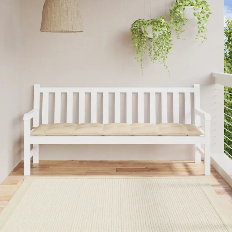 perna banca de gradina, bej, 180x50x7 cm, material oxford
