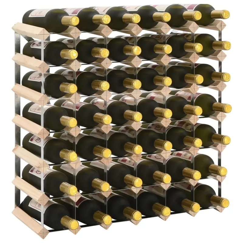 suport sticle de vin pentru 42 sticle, lemn masiv de pin