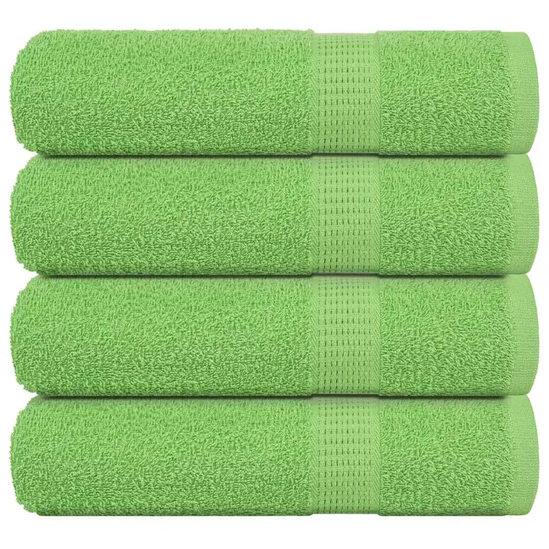 Prosoape de baie 4 buc verde mere 100x150cm 360g/m2 100% bumbac