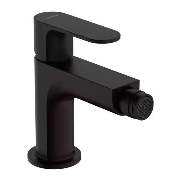 Baterie bideu Hansgrohe Rebris S negru mat cu ventil Pop-Up